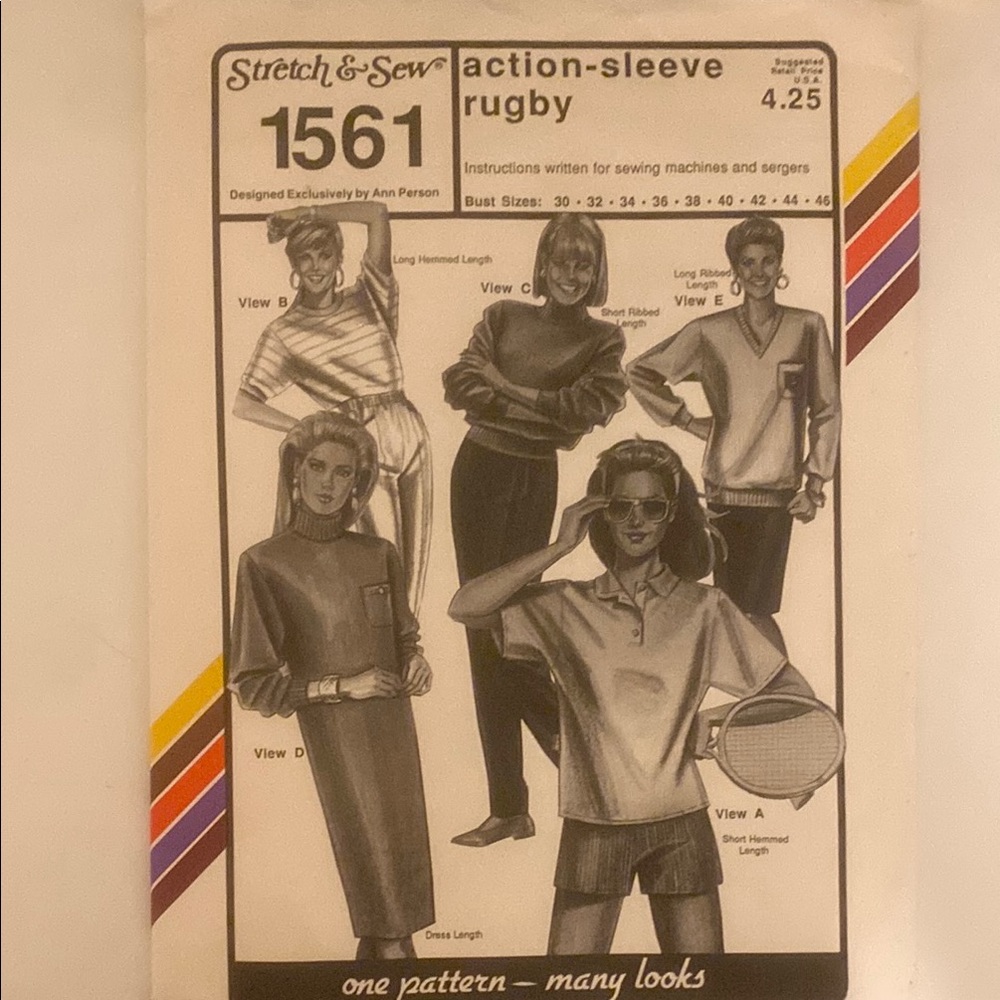 Stretch & Sew Action-Sleeve Rugby Pattern